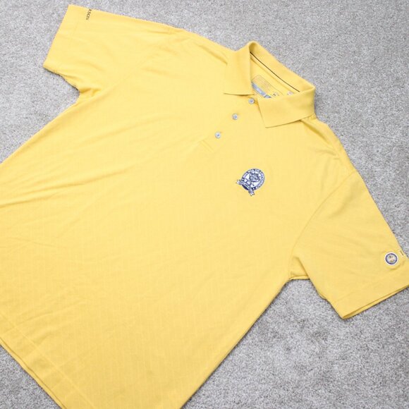 Cutter & Buck Polo Shirt Mens Large Yellow CB DryTec Luxe S/S PGA Championship - Picture 3 of 16